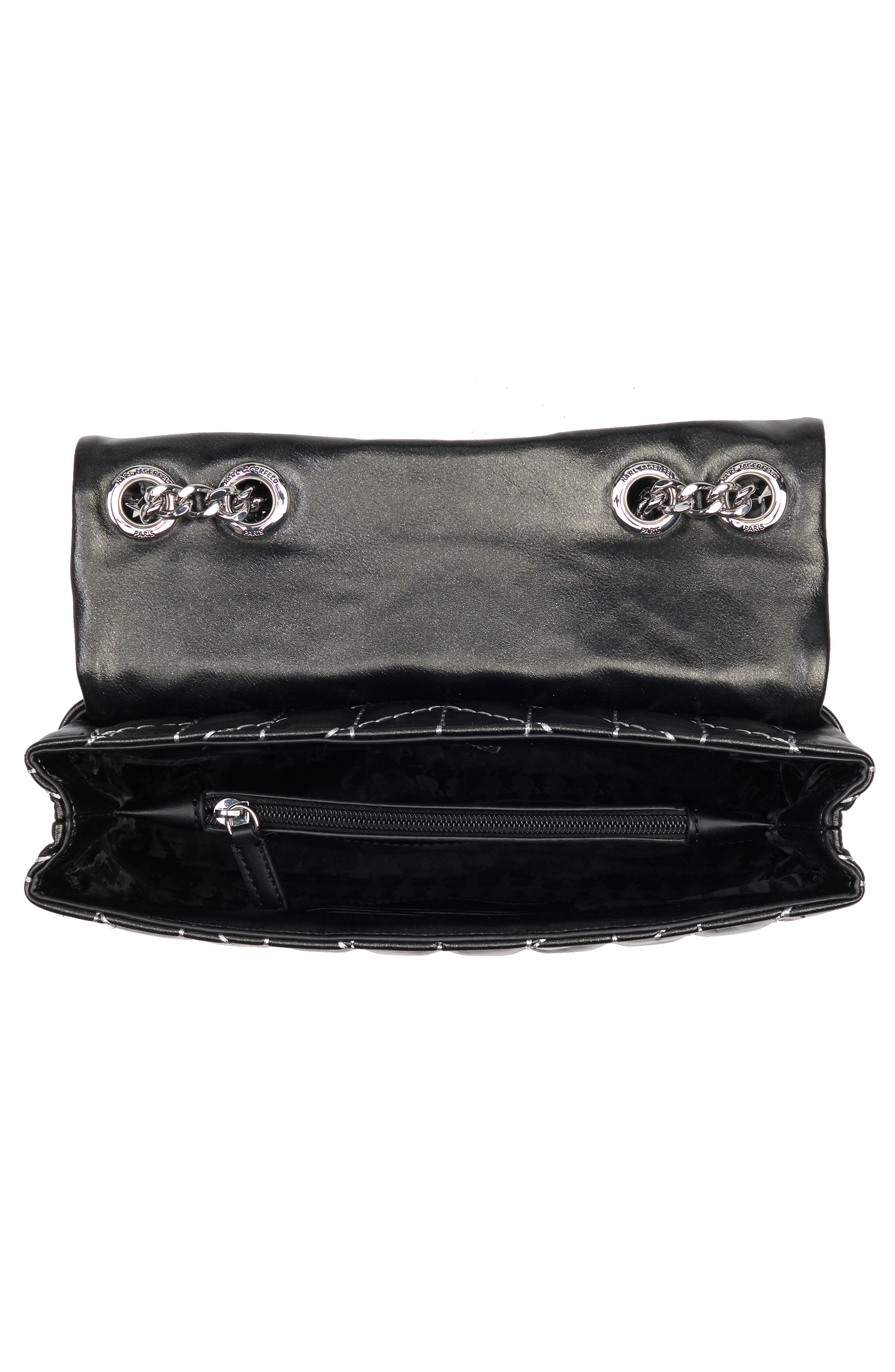 KARL LAGERFELD PARIS Lafayette Star Studded Shoulder Bag, Alternate, color, 