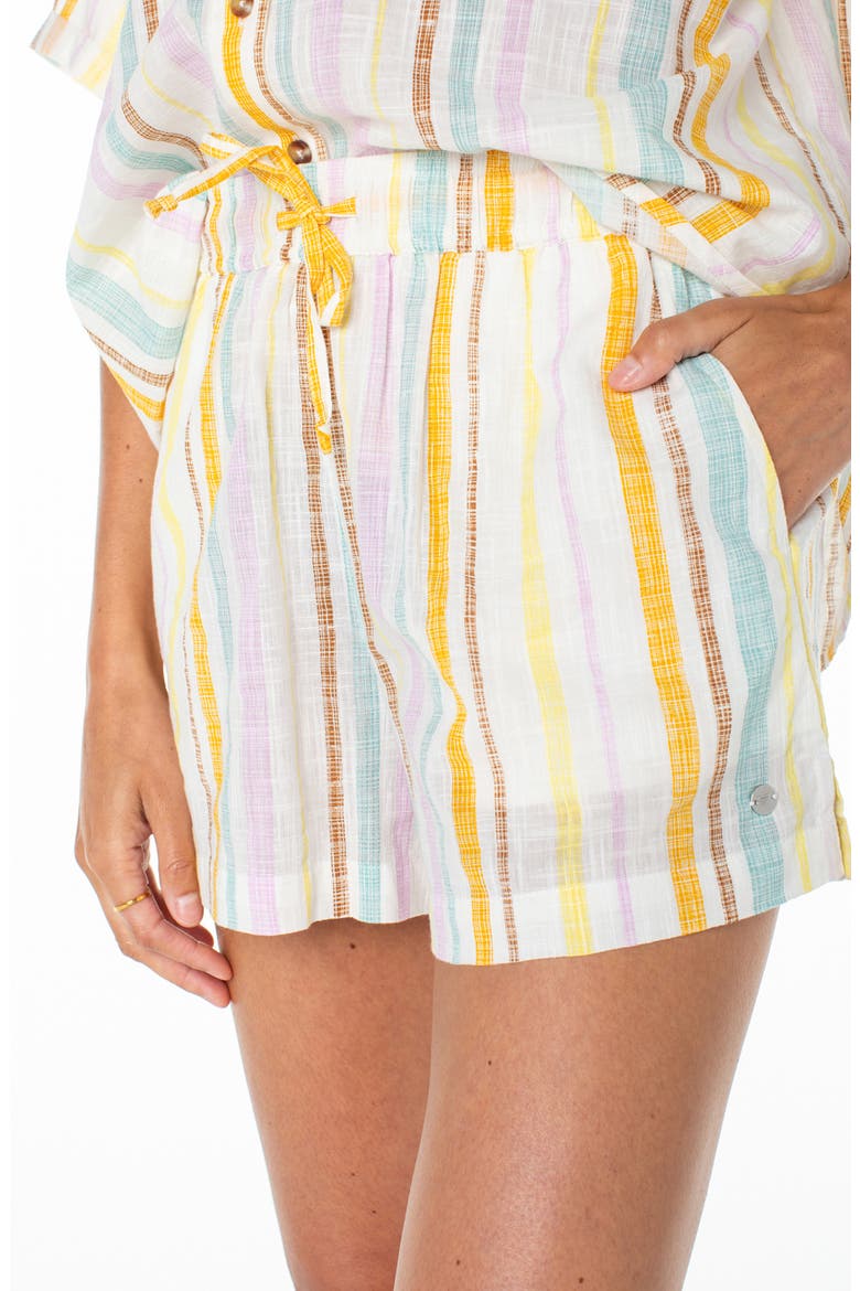 Lekeito Break Stripe Drawstring Shorts, Alternate, color, EGRET
