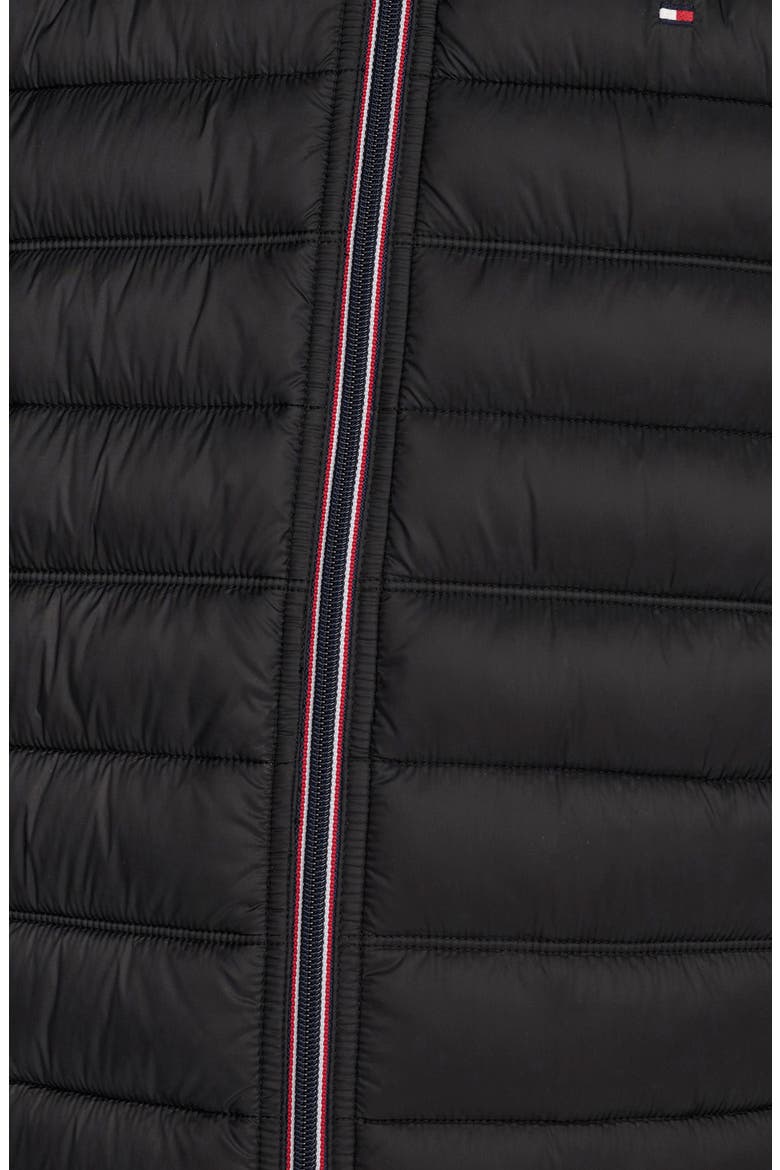 Quilted Nylon Vest, Alternate, color, BLACK