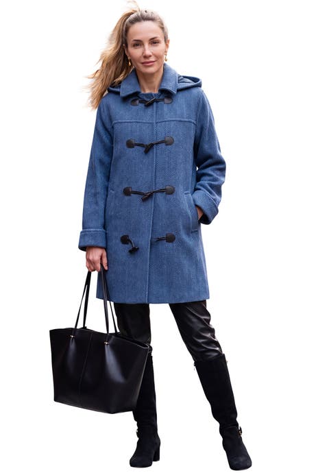Hooded Toggle Wool Coat
