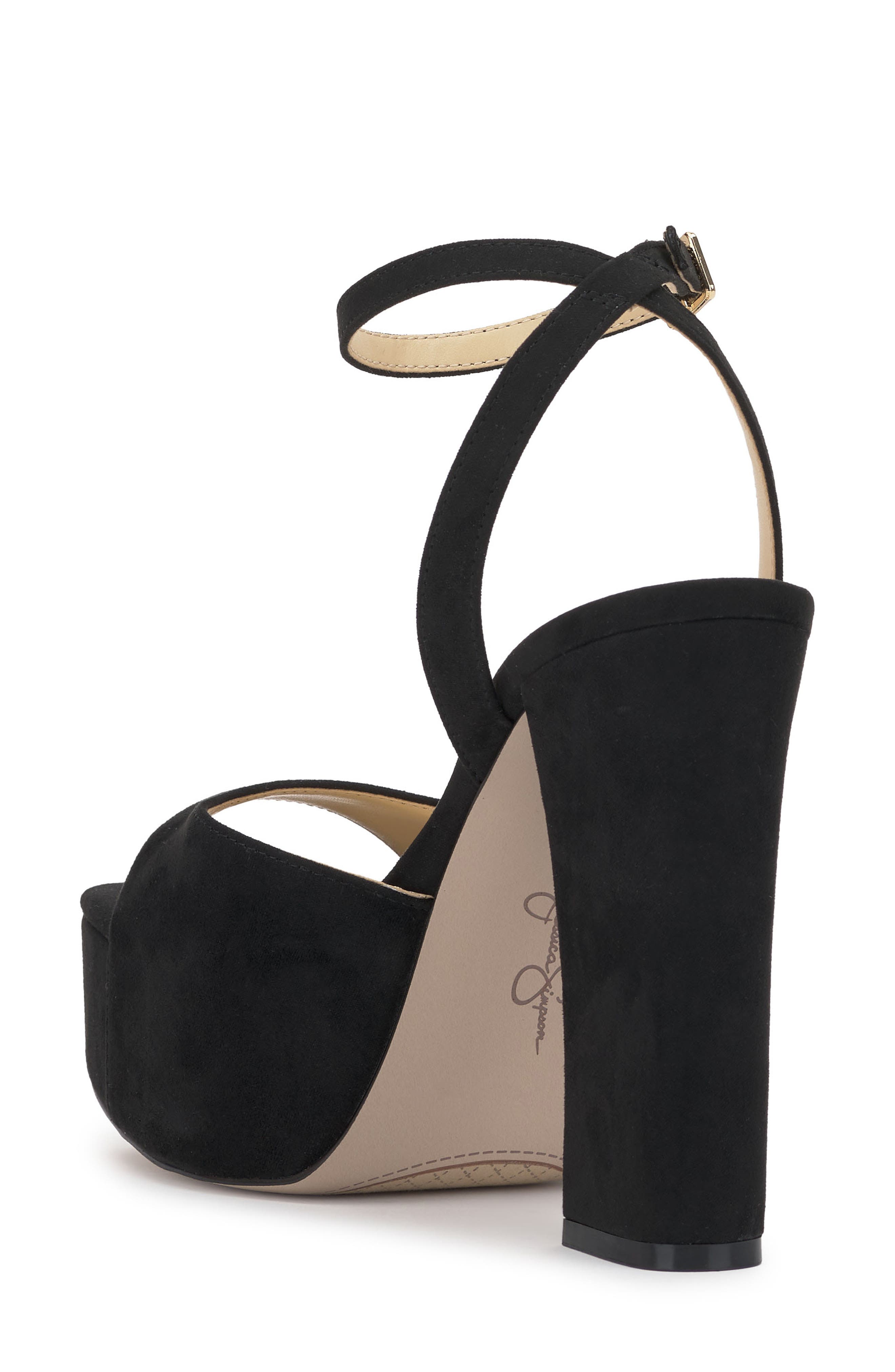 Jessica Simpson Lirio Ankle Strap Platform Sandal, Alternate, color, Black Microsuede