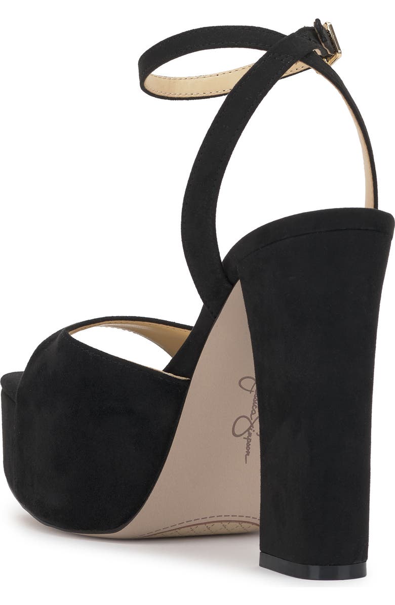 Jessica Simpson Lirio Ankle Strap Platform Sandal, Alternate, color, Black Microsuede