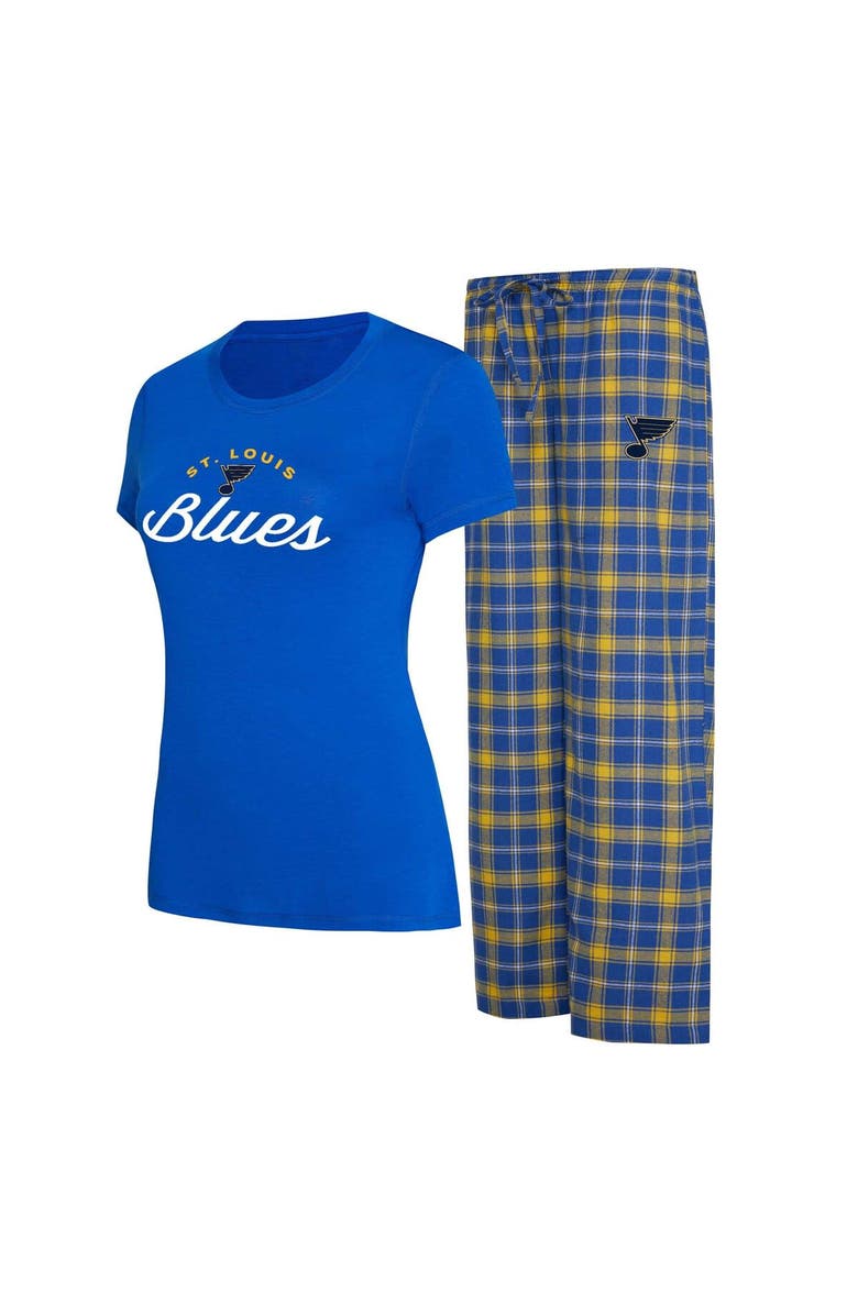CONCEPTS SPORT Women's Concepts Sport Blue/Gold St. Louis Blues Arctic T-Shirt & Pajama Pants Sleep Set, Main, color, 