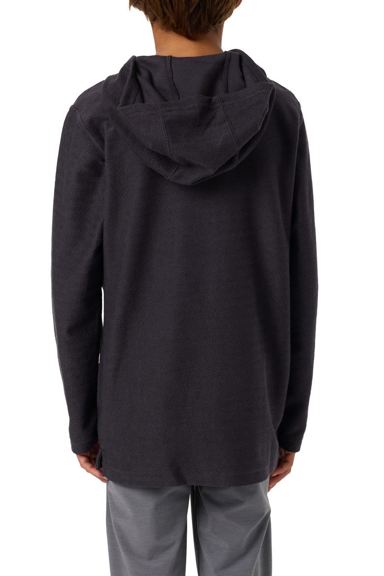 Kids' Bavaro Textured Hooded Poncho, Alternate, color, PHANTOM