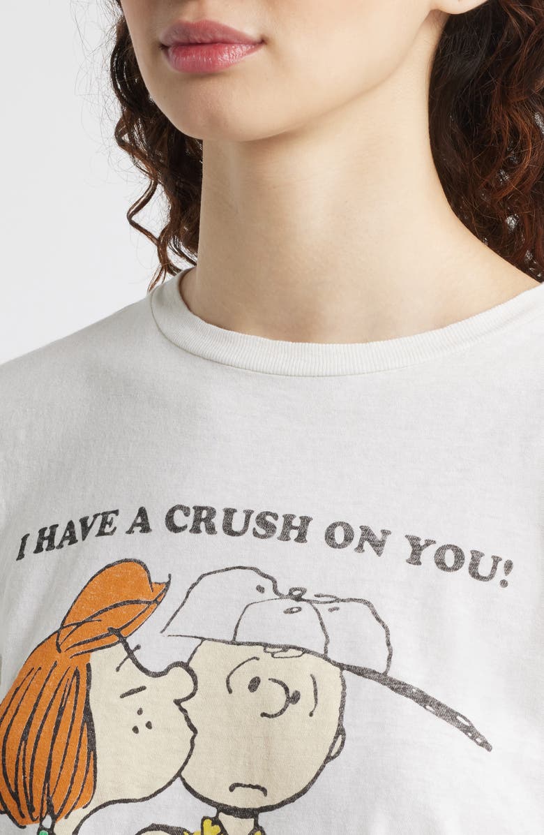 Re/Done I Have A Crush On You Cotton Graphic T-Shirt, Alternate, color, Vintage White
