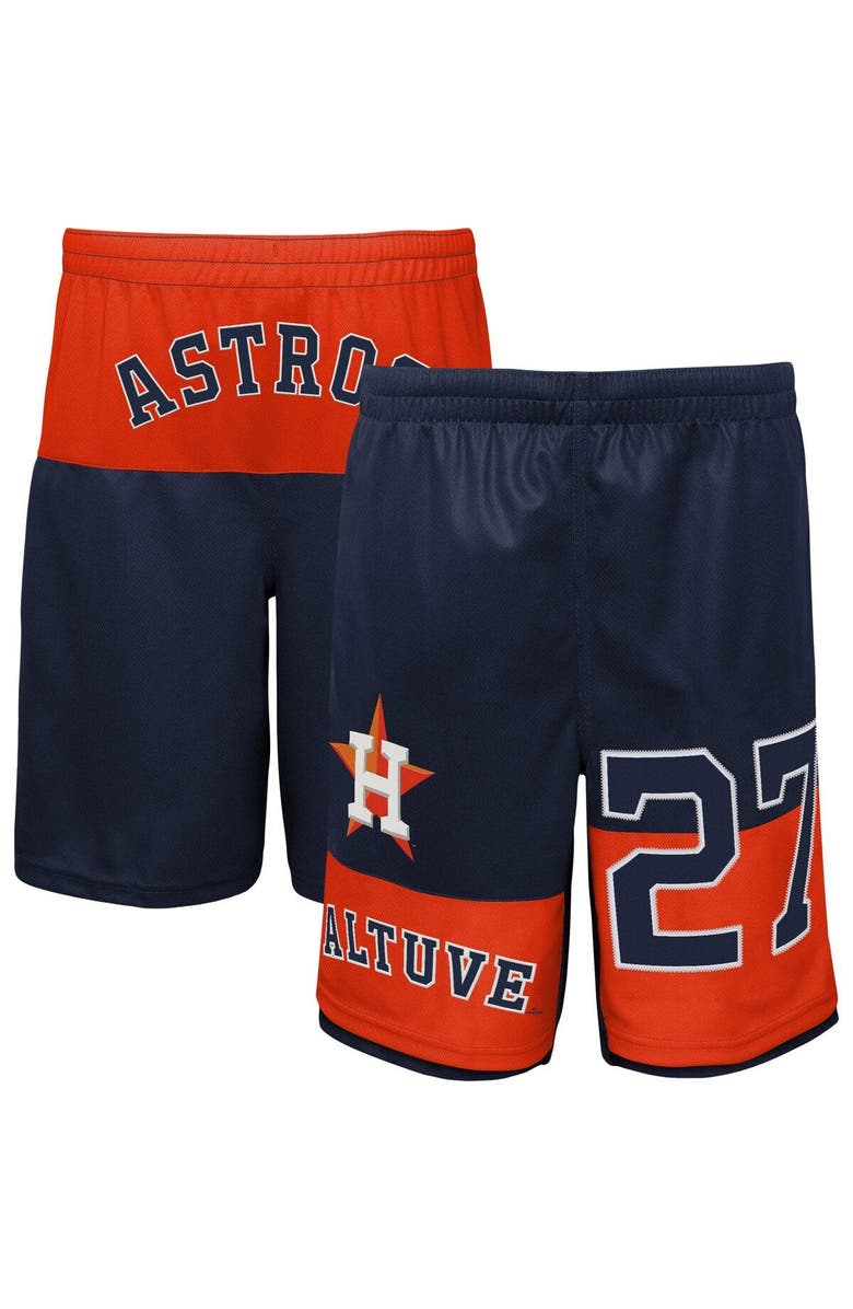 Outerstuff Youth Jose Altuve Navy Houston Astros Pandemonium Name & Number Shorts, Main, color, 