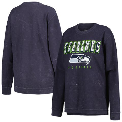 Women
s G-III 4Her by Carl Banks College Navy Seattle Seahawks Comfy Cord Pullover Sweatshirt