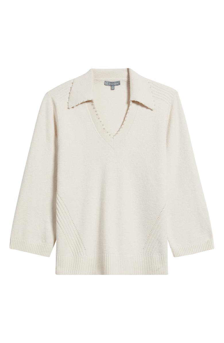 Wit & Wisdom Bead Trim Sweater, Alternate, color, Winter Pearl