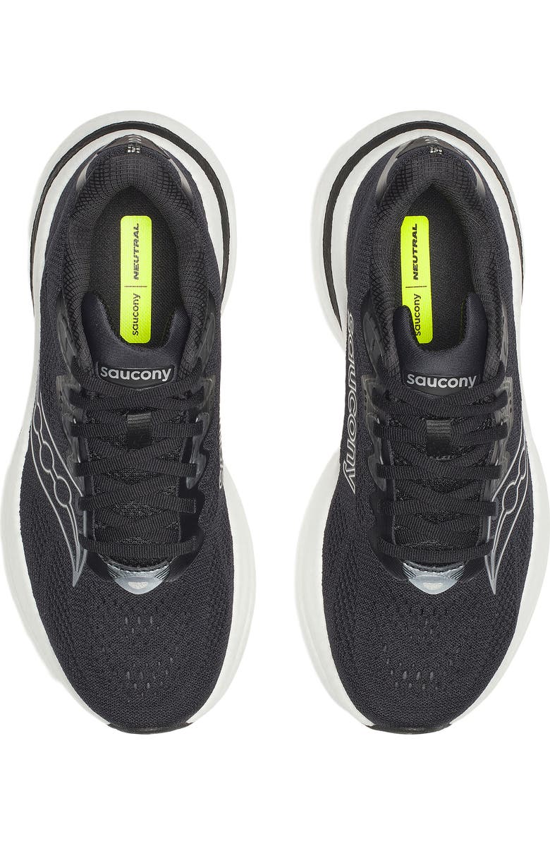 Saucony Ride 19 Sneaker, Alternate, color, Black/ Silver