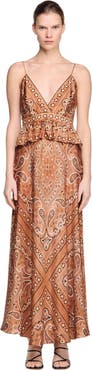 SANDRO Bandana-print maxi dress