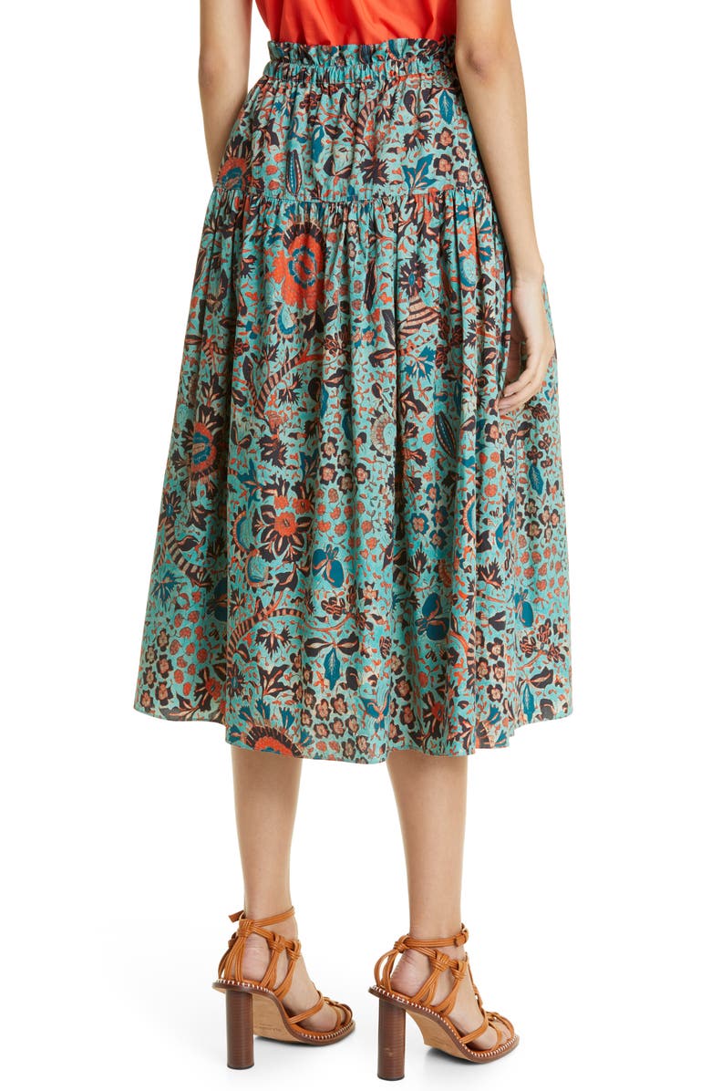 Ulla Johnson Fernanda Printed Tiered Skirt, Alternate, color, 