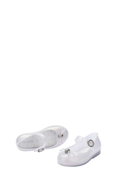 Mini Melissa Sweet Mary Jane Flat In Holographic Glass