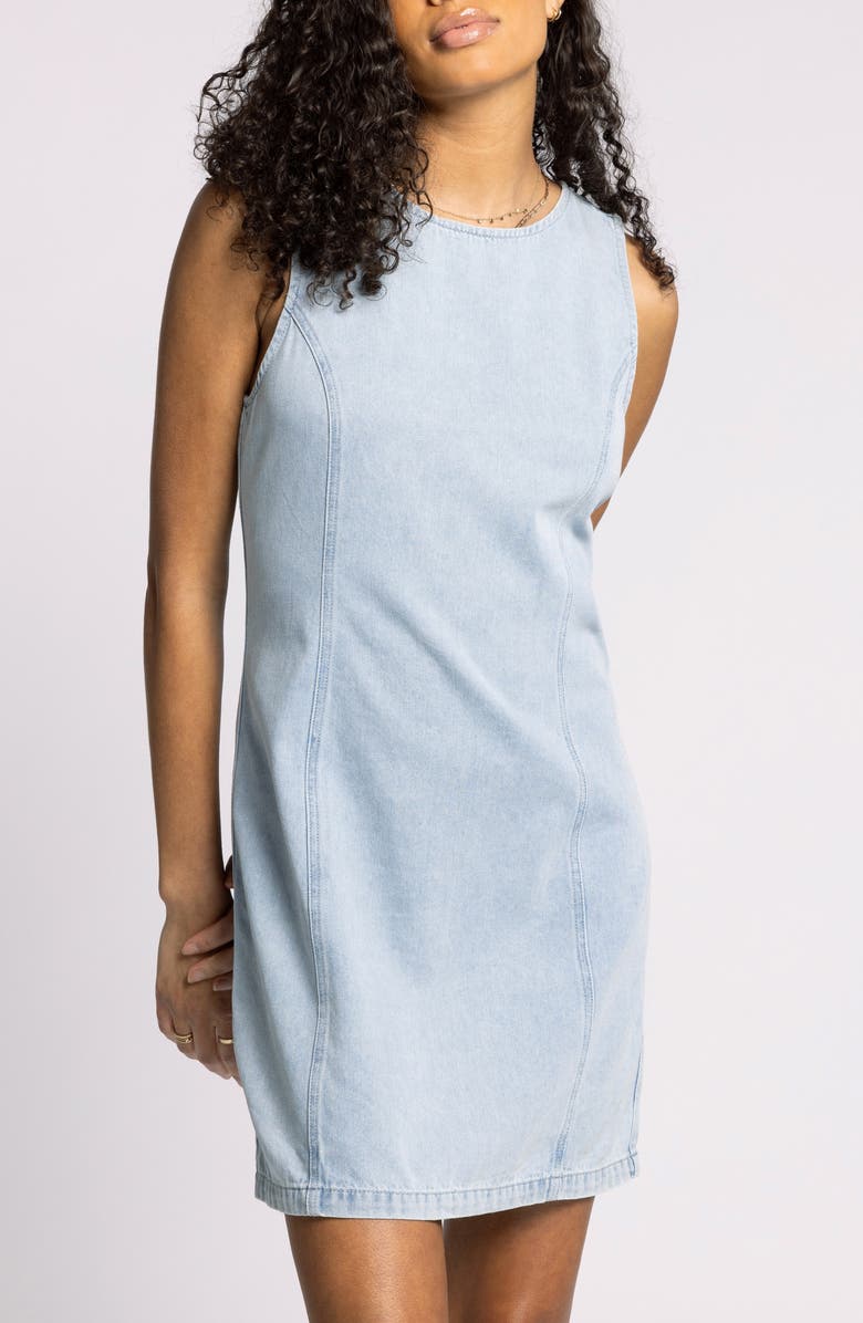 Thread & Supply Dahlia Sleeveless Denim Shift Dress, Alternate, color, Isla Wash