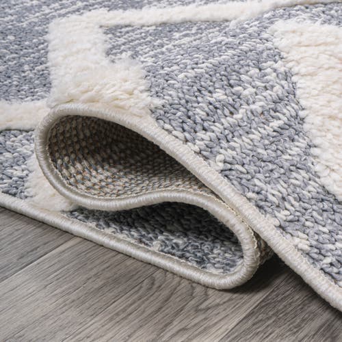 Jonathan Y Monique Trellis High-low Area Rug In Multi/gray