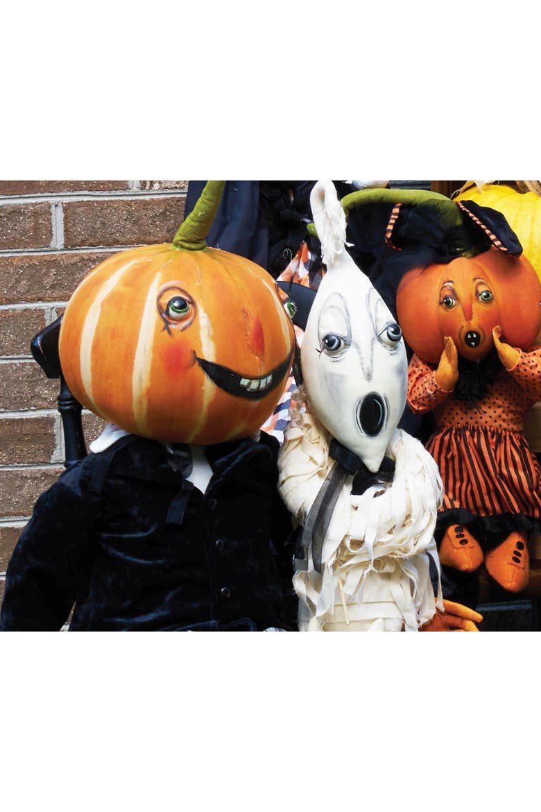 Pablo Pumpkin Halloween Joe Spencer Gathered Traditions Figurine, Alternate, color, Black