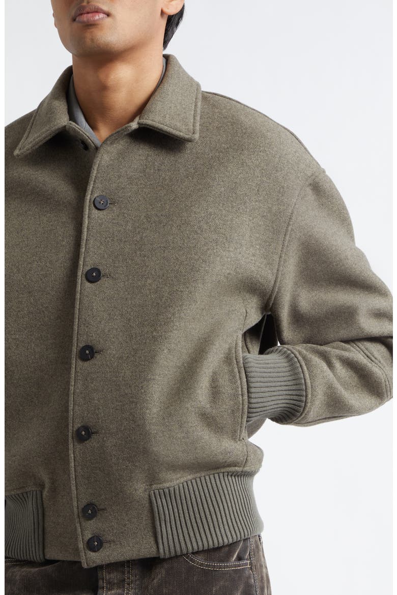 Le Feltro Bomber Jacket, Alternate, color, DARK KHAKI