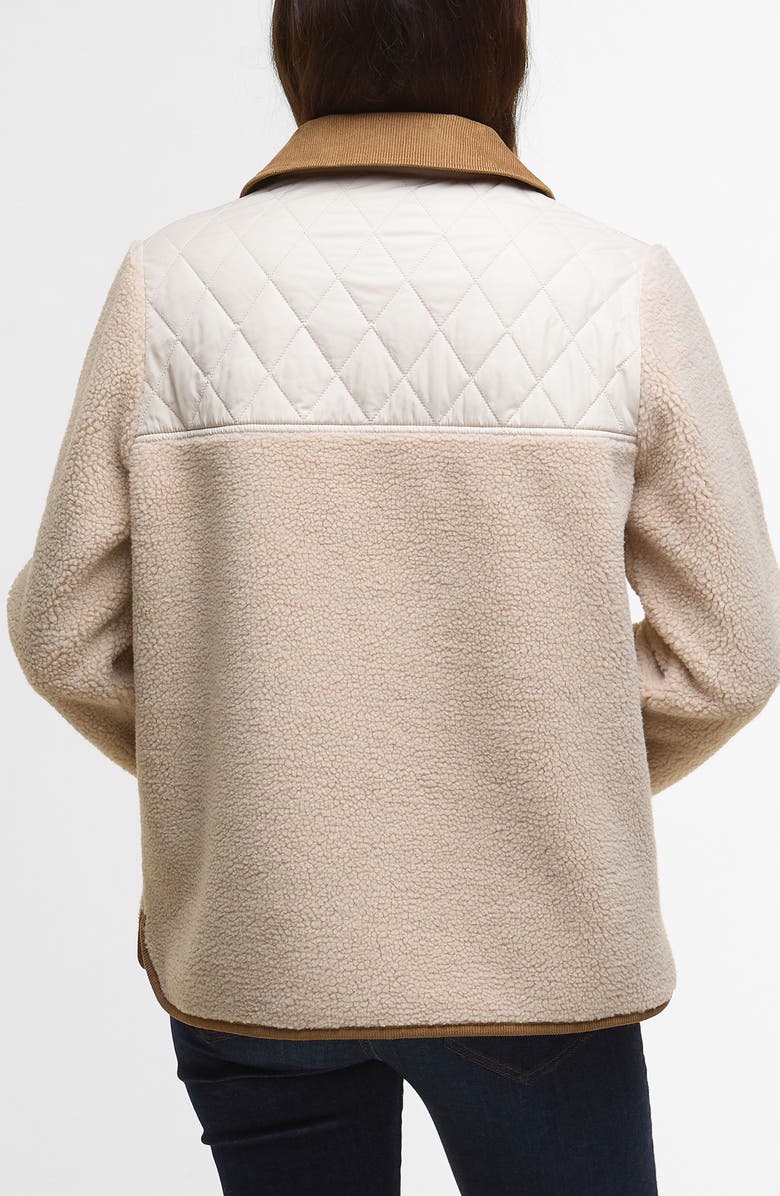 Barbour Laurel High Pile Fleece Quilted Jacket, Alternate, color, Natural Mist