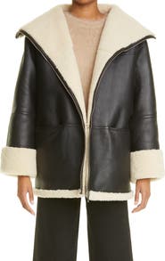 TOTEME Totême Menfi Oversize Genuine Shearling Coat