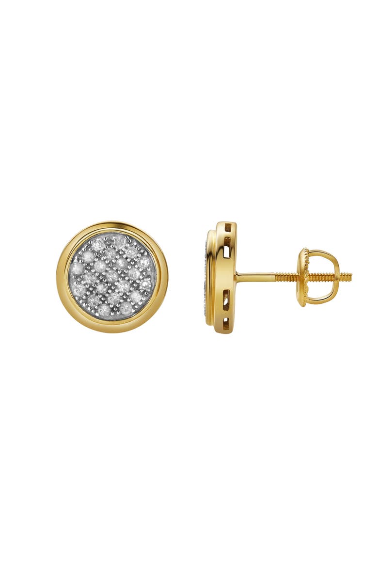 Isolde XL 10K Yellow Gold Cluster Diamond Unisex Earrings - 0.33 Cts, Alternate, color, 10K Yellow Gold