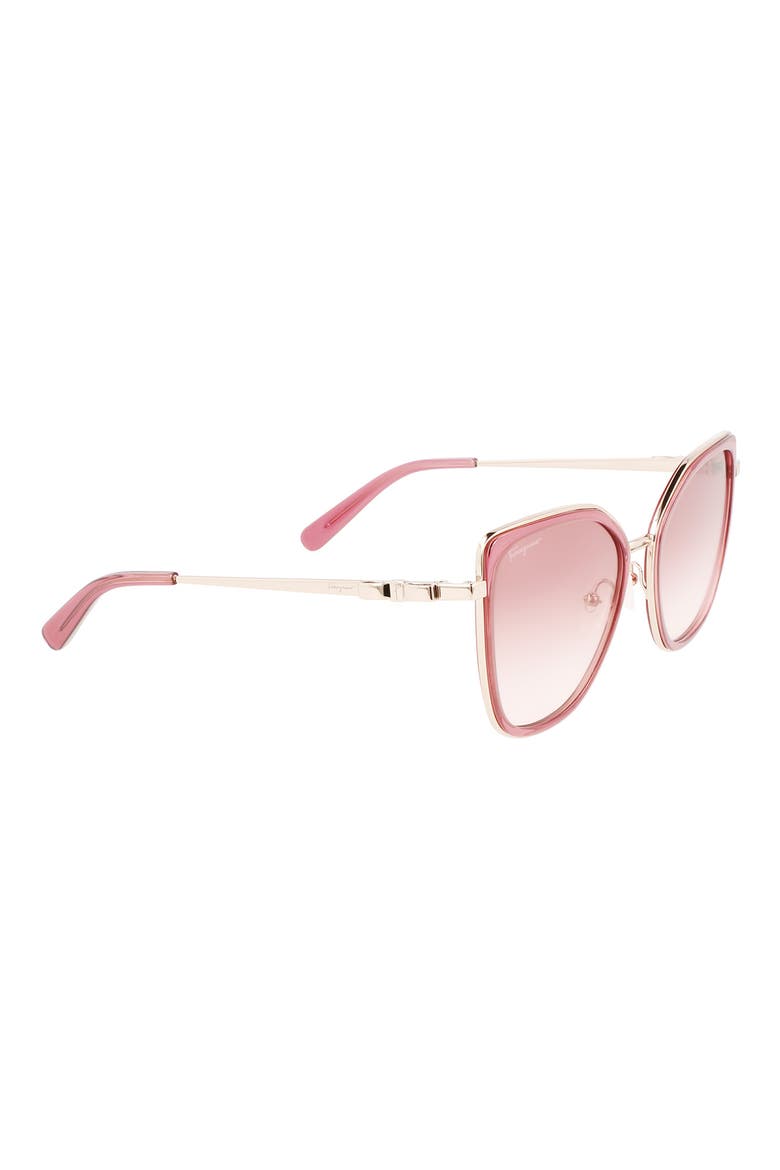 54mm Gradient Cat Eye Sunglasses, Alternate, color, GOLD TORTOISE