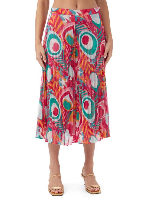 Printed and Pleated Vitrolles Culotte Pant