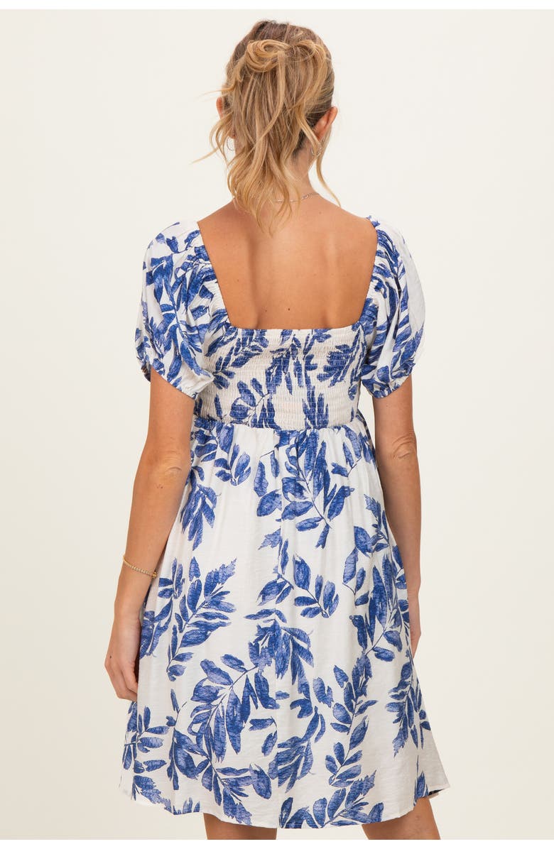 PinkBlush Floral Puff Sleeve Dress, Alternate, color, Blue