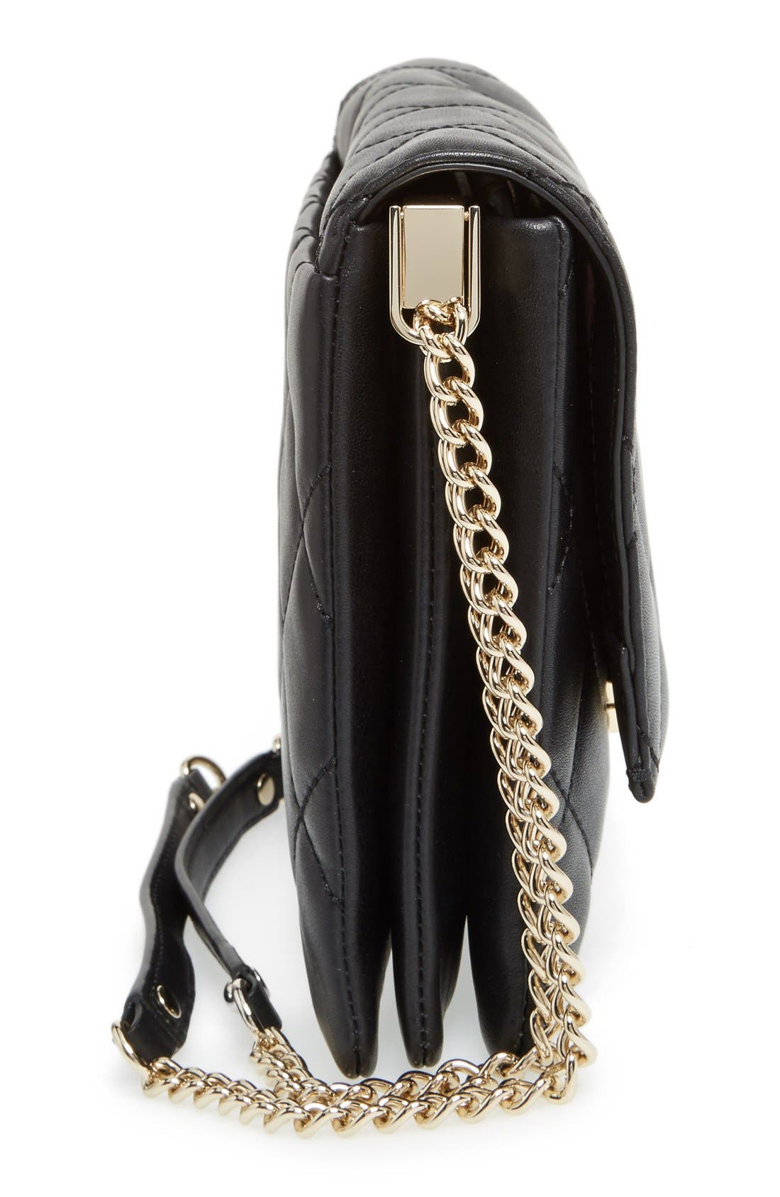 Kate Spade New York 'emerson place overlay - lenia' leather shoulder bag, Alternate, color, 