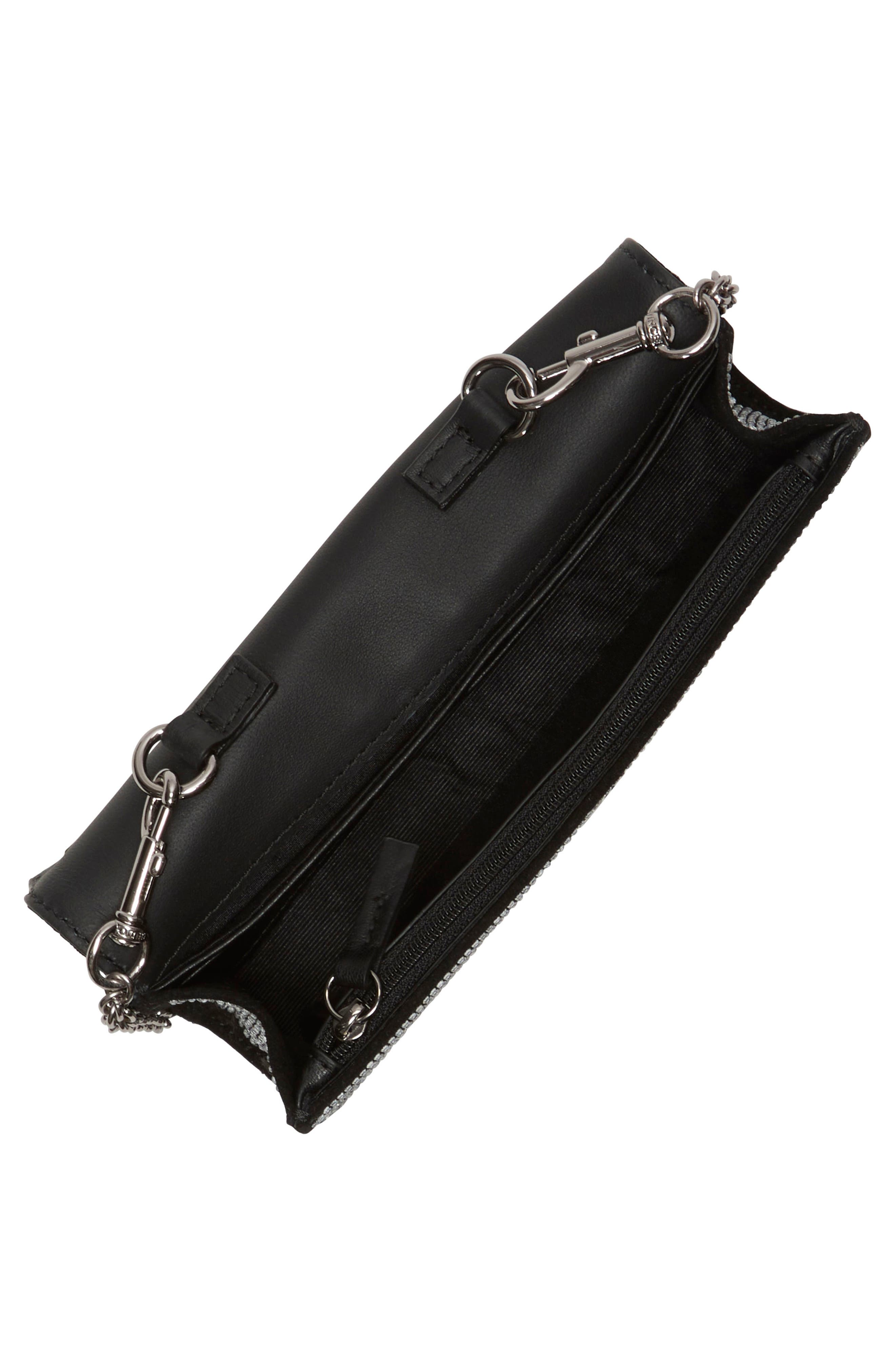 Vince Camuto Katey Embellished Suede Clutch, Alternate, color, 