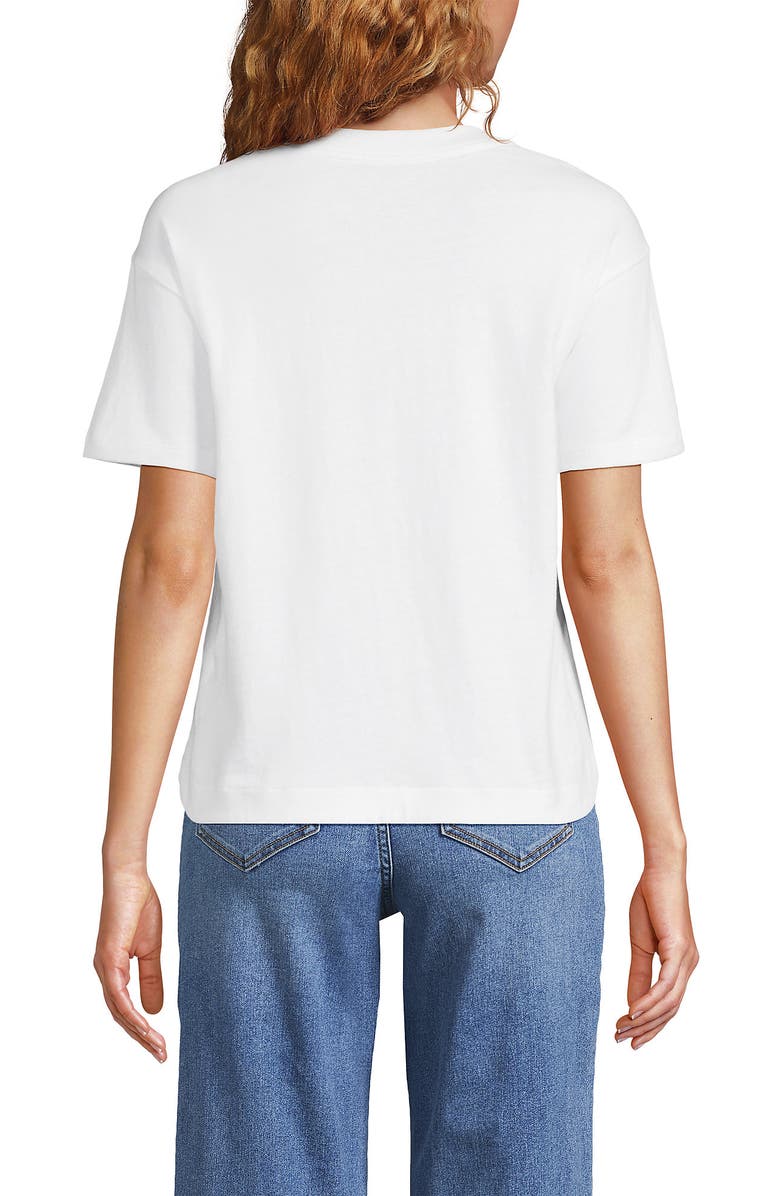 Lands' End Short Sleeve Mariner T-Shirt, Alternate, color, White