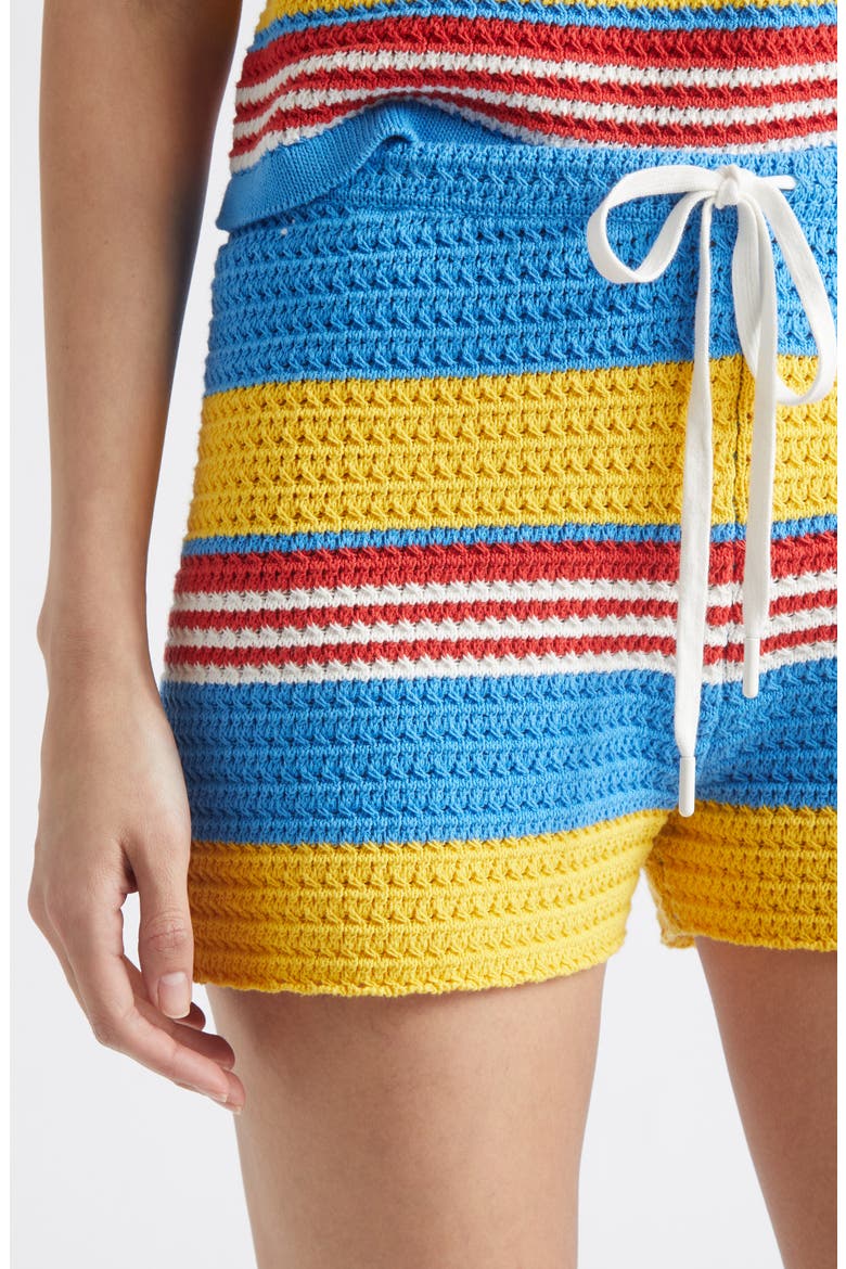 Tammy Striped Cotton Knit Shorts, Alternate, color, BLUE MULTISTRIPE