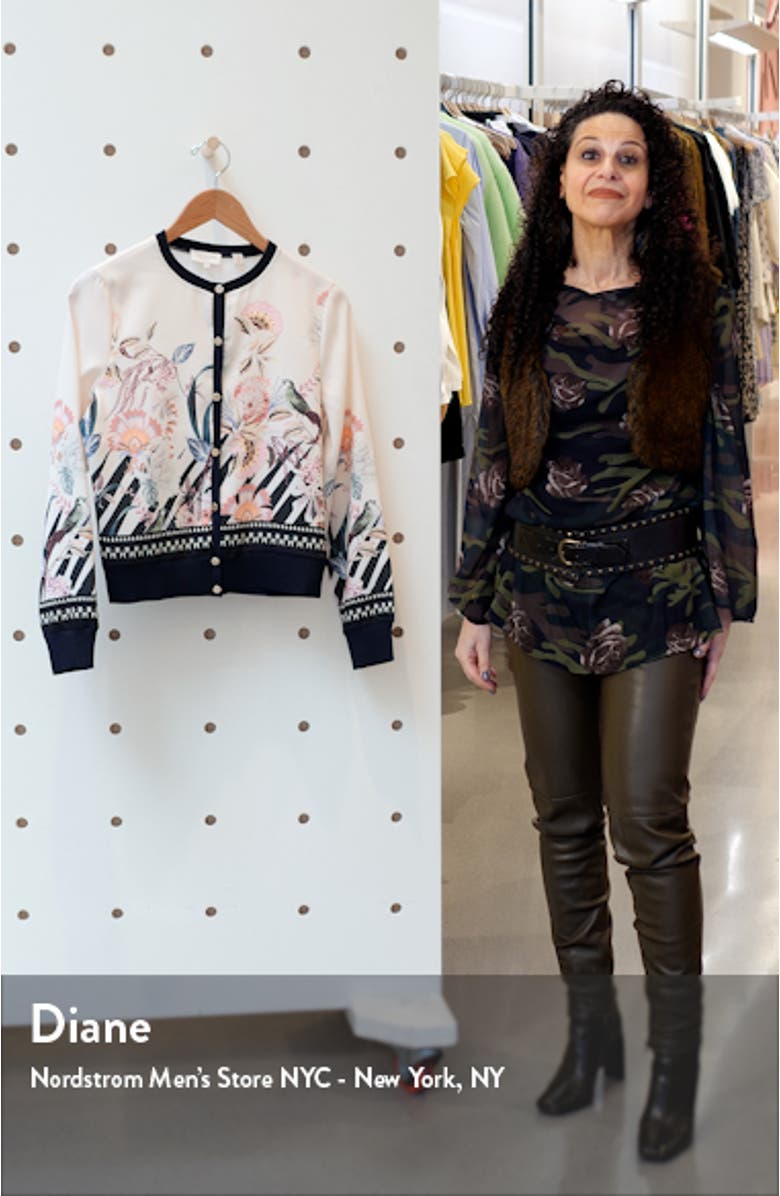 Miyyaa Decadence Print Cardigan, sales video thumbnail