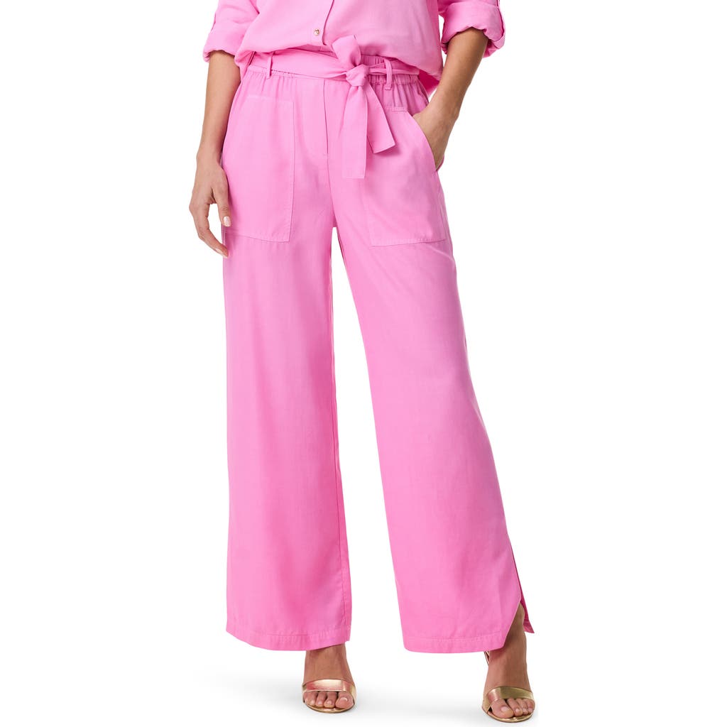 Nic + Zoe Drapey Utility Wide Leg Pants In Pink Lotus