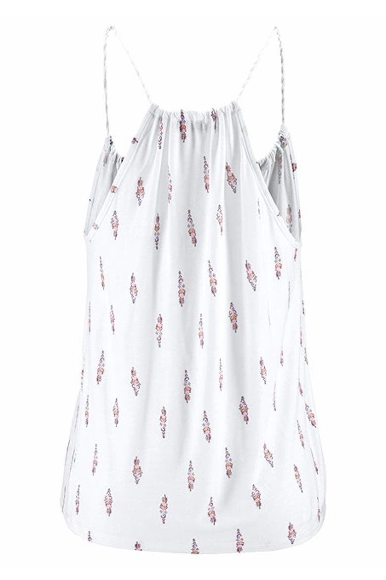 Women's Braided Strap Print Top, Alternate, color, Cream