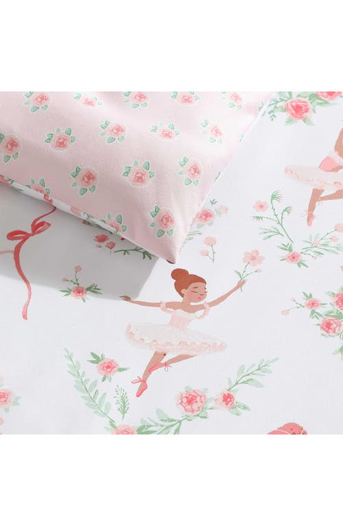 Laura Ashley Ballerina Divas 3-piece Twin Microfiber Comforter & Sham Set In Pink