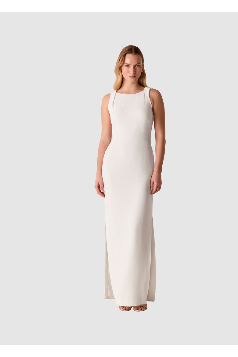 Sleeveless Tie Back Maxi Dress, Main, color, Ivory
