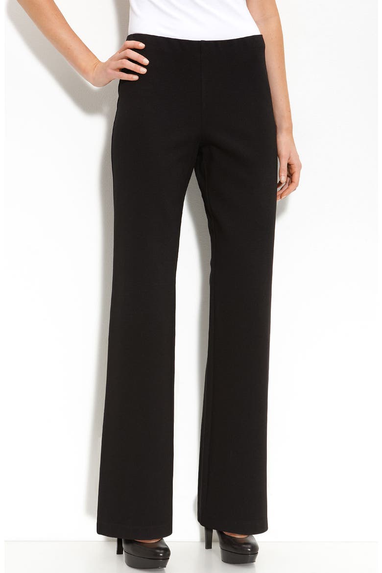 Straight Leg Ponte Pants, Alternate, color, BLACK