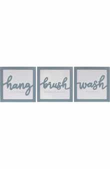 PARKLAND COLLECTION Set of 3 Framed Bathroom Art