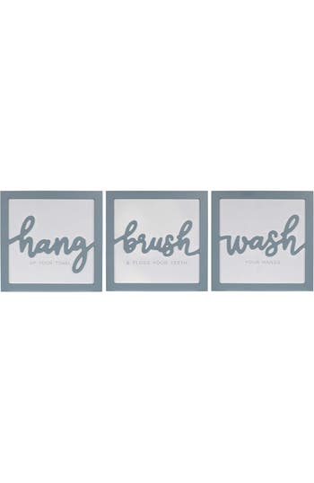PARKLAND COLLECTION PARKLAND COLLECTION SET OF 3 FRAMED BATHROOM ART