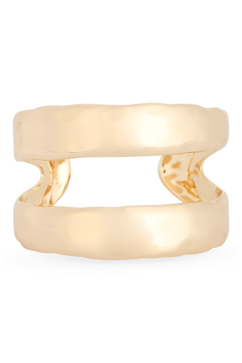 Hammered Cuff Bracelet, Main, color, GOLD