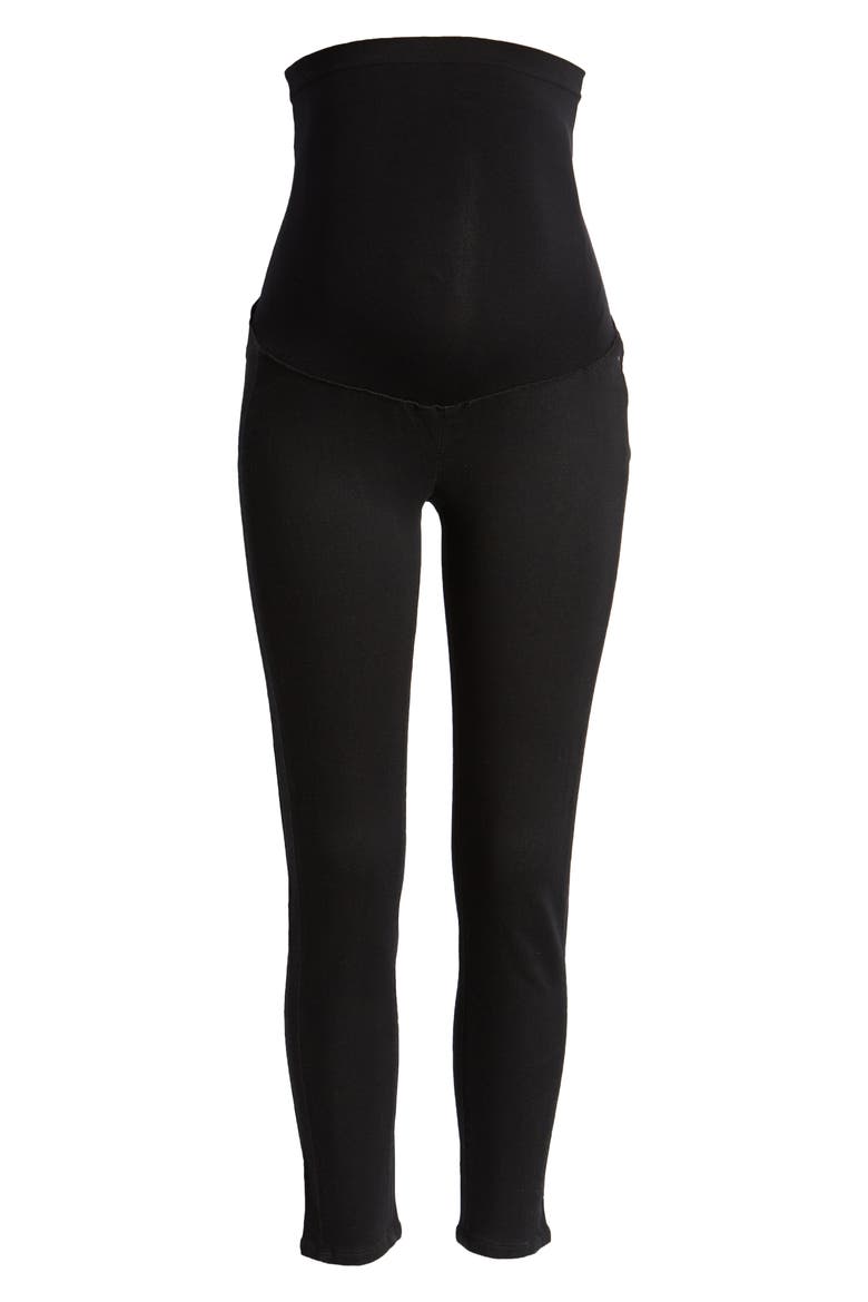 Cozy Athleisure Pull-On Over the Bump Maternity Leggings, Alternate, color, BLACK