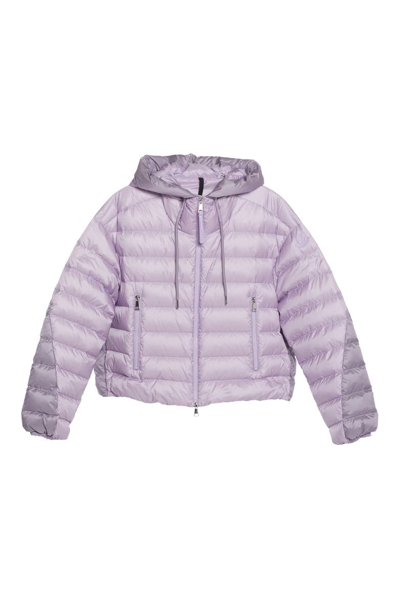 Sylans Colorblock Hooded Down Jacket, Alternate, color, PURPLE