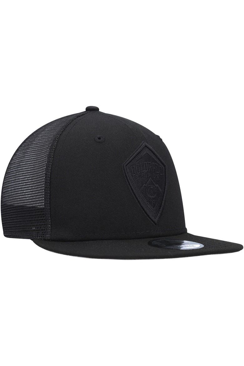 Men's New Era Black Colorado Rapids Logo Classic 9FIFTY Trucker Snapback Hat, Alternate, color, Black