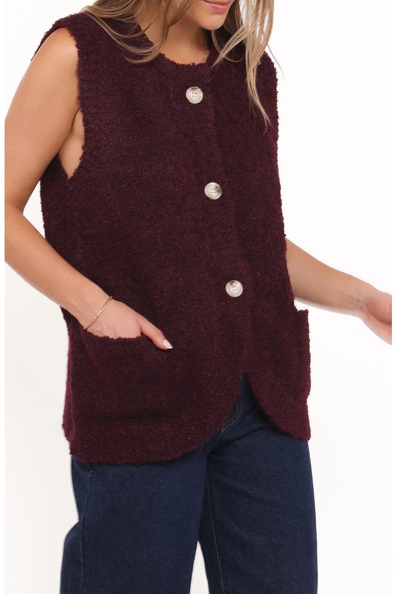 Avery Sweater Vest, Alternate, color, WINE