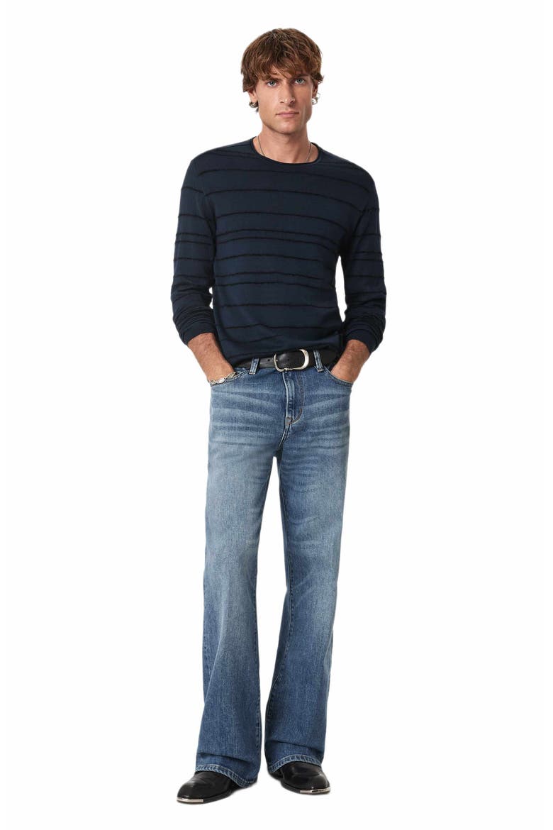 Everly Texture Stripe Sweater, Alternate, color, NAVY