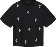 AllSaints Rhea Lisa Embellished Cotton Graphic T-Shirt