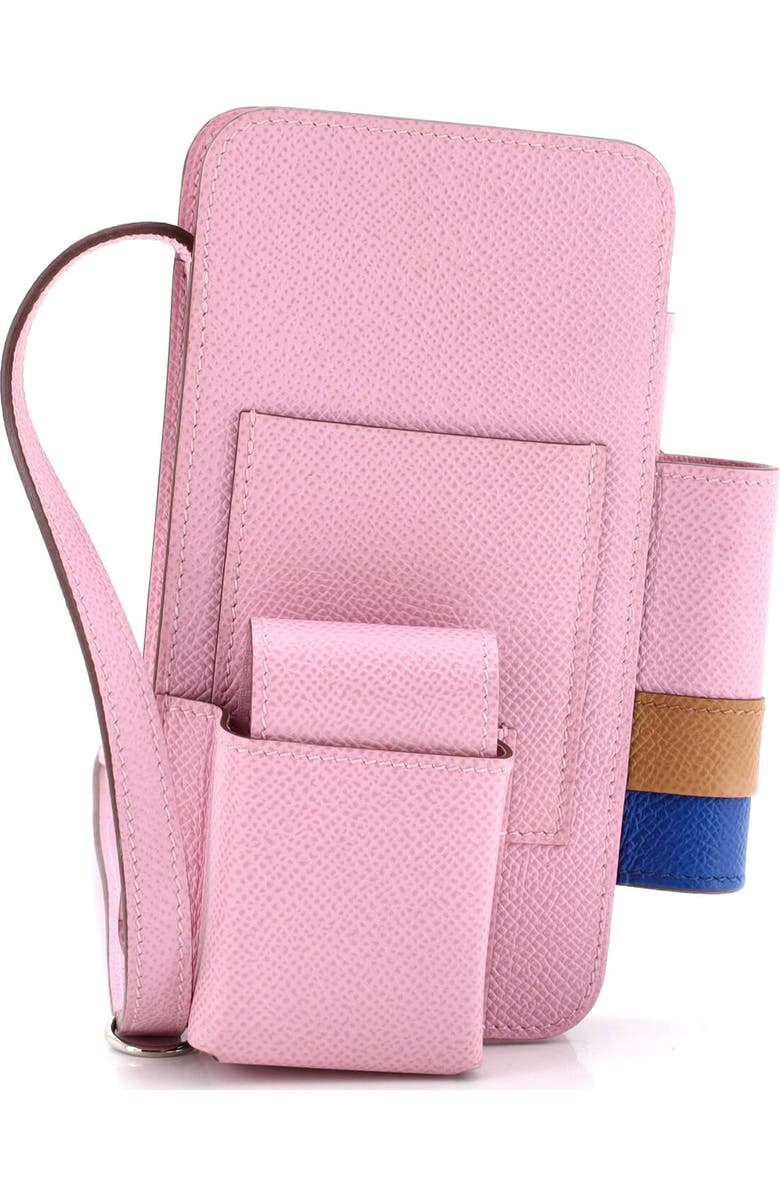 Pre-Owned Hermes Hermesway Phone Case Crossbody Bag Epsom, Main, color, Mauve Sylvestre