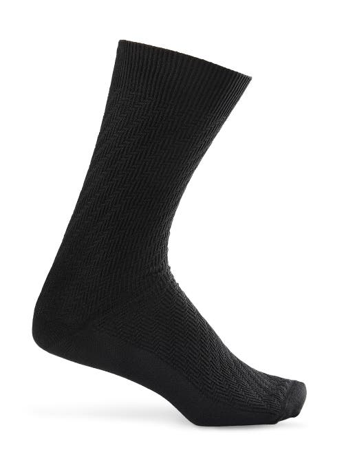 Harbor Bay By Dxl Big & Tall Continuous Comfort 2-pk Casual Socks In Black