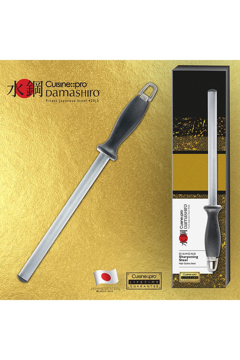 Damashiro® 8" Sharpening Steel, Alternate, color, Black