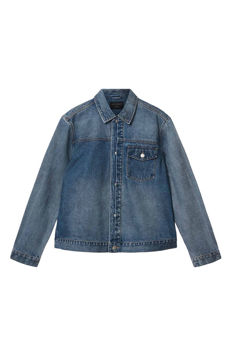 AllSaints Roth Denim Jacket, Alternate, color, Dark Indigo