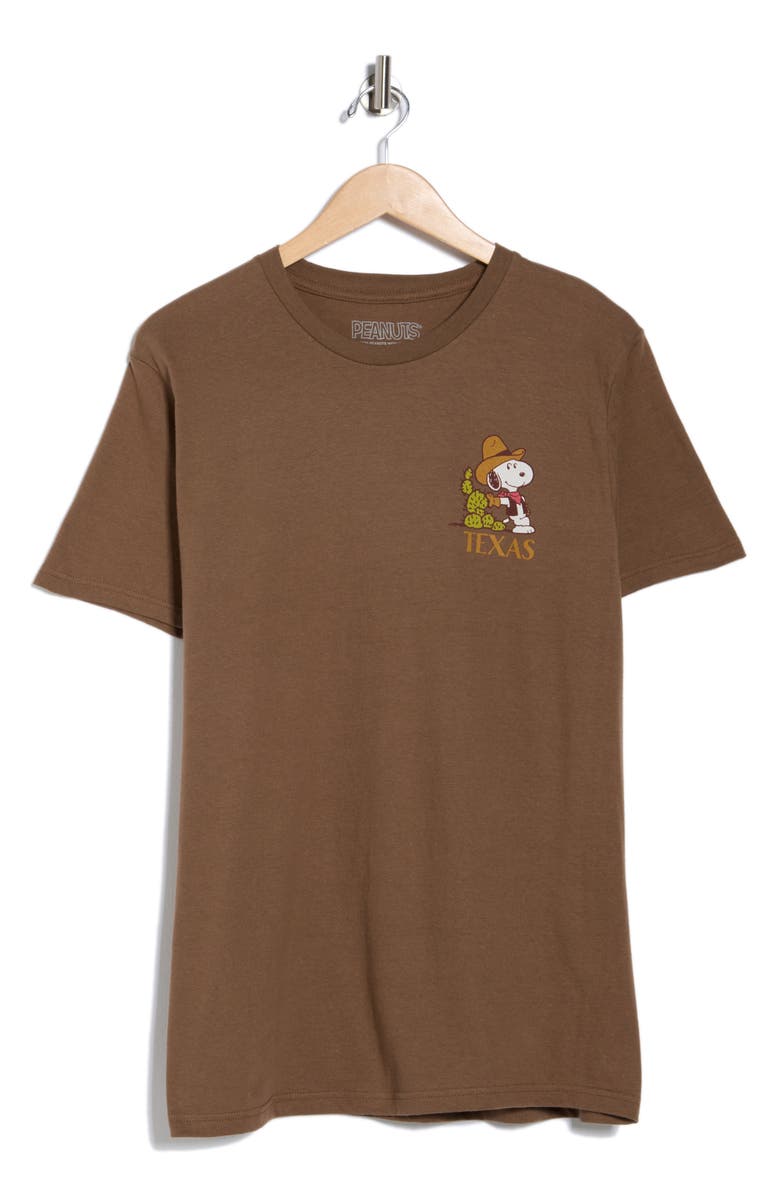 The Forecast Agency Peanuts Howdy Partner Graphic T-Shirt, Alternate, color, Brown